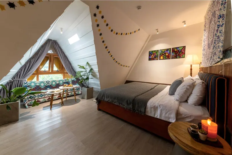 Phòng Deluxe Bohemian tại Casanova Dalat